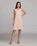 Light Pink Embellished Sleeveless Shift Mini Dress